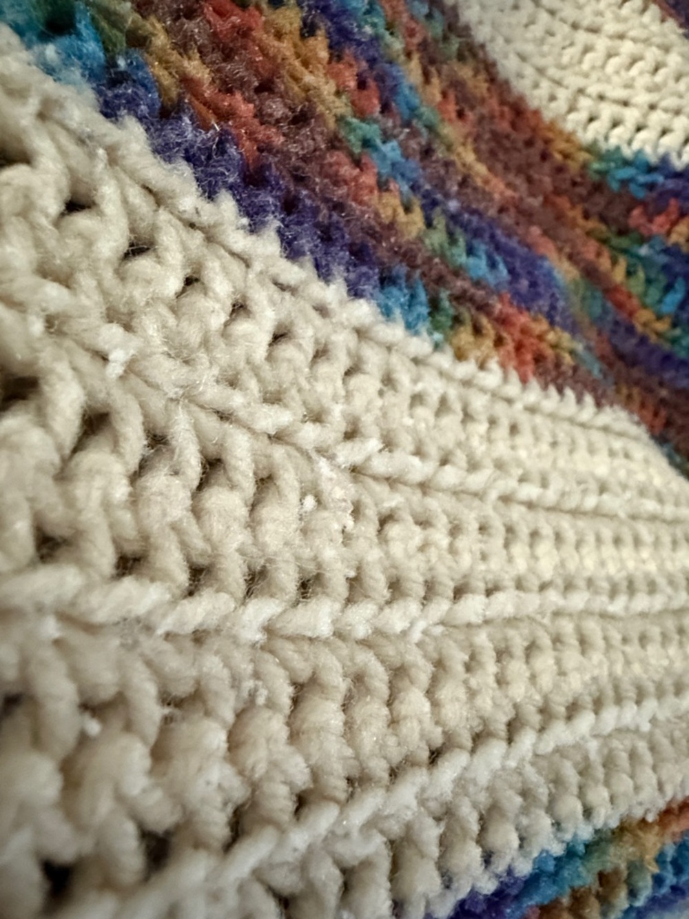 Rainbow Knit Throw Blanket - Picture 8 of 9